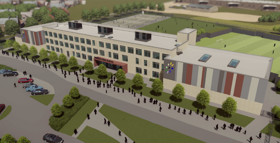An earlier Artist Impression of proposed Wisbech Free School